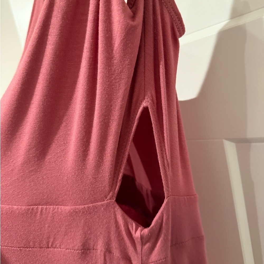 Dusty Rose Boho Maxi Dress with cutouts - Picture 4 of 5